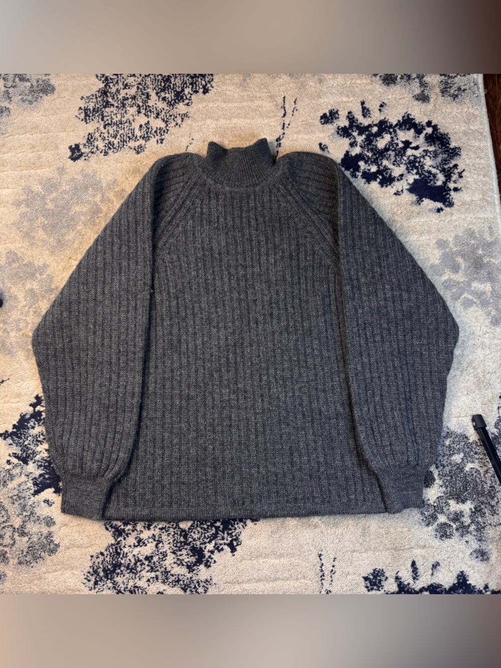 Tweeds Charcoal Ribbed Turtleneck Sweater